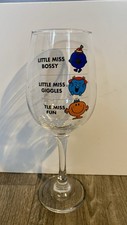 Little Miss Wine Glass Miss Fun, Giggles & Bossy. Novelty Wine Glass Gift Idea