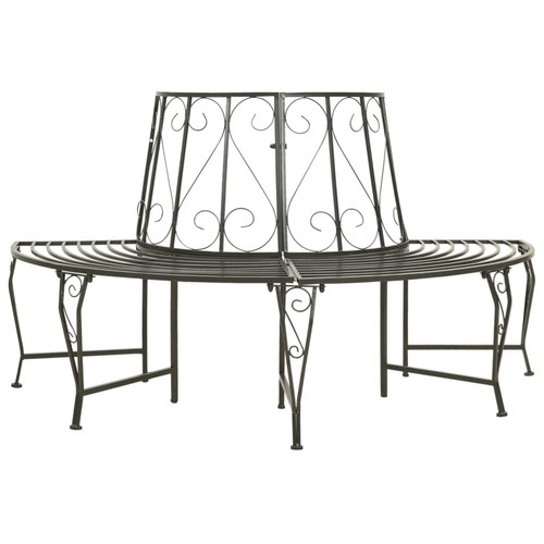 160cm round tree bench steel - 160cm,