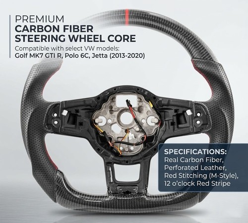 Carbon fiber steering wheel - carbon,
