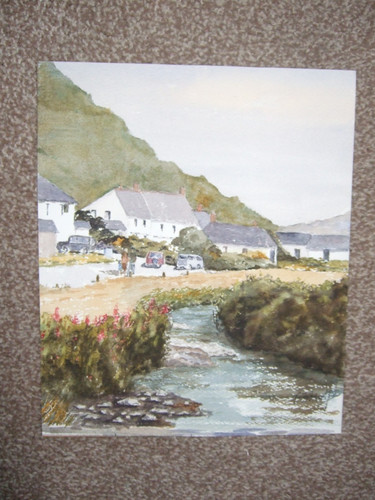 Signed watercolour unframed - signed,
