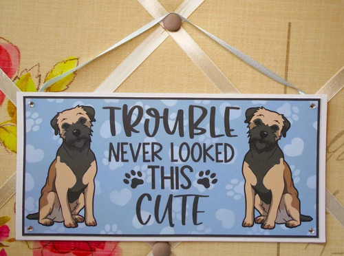 Border terrier dog sign - border, hang