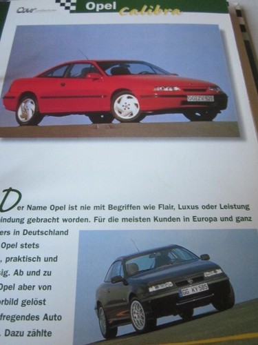 Dream car data sheet - , opel