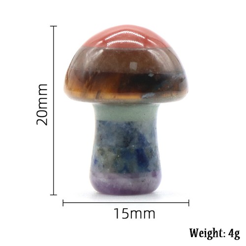 Chakra mushroom carved - 7,