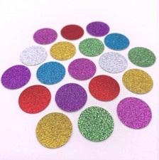 SPARKLY CARD CIRCLES GLITTER CARD MAKING CRAFT EMBELLISHMENTS SCRAPBOOKING