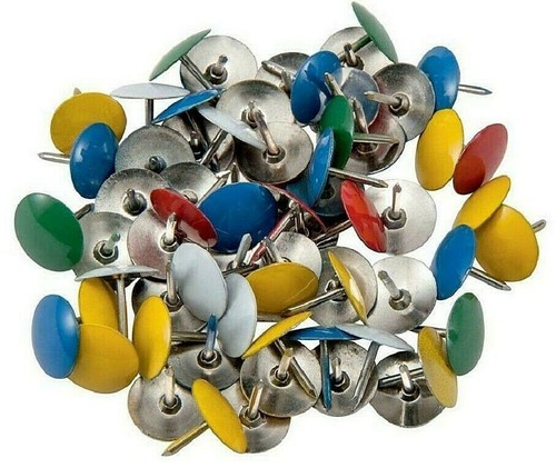 100 assorted drawing pins - assorted,