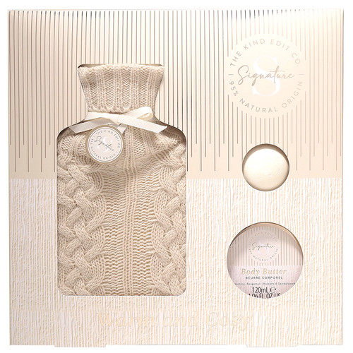 Hot water bottle gift set - water,