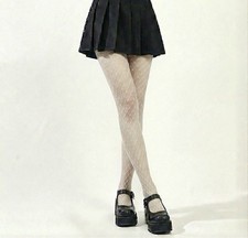 Classic White Fishnet Tights