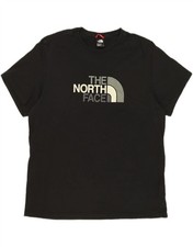 THE NORTH FACE Mens Graphic T-Shirt Top XL Black Cotton BY13