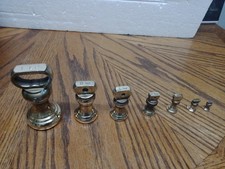 Set of 7 Antique Vintage Brass