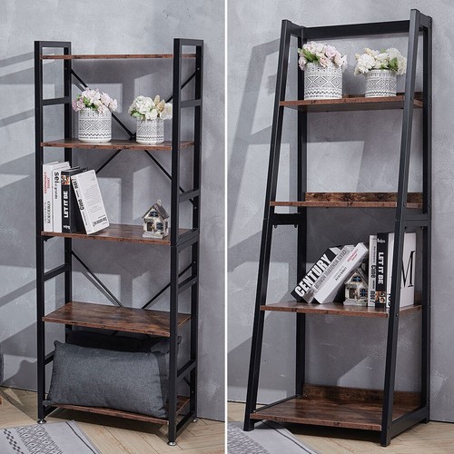 Rustic ladder bookshelf - rustic,