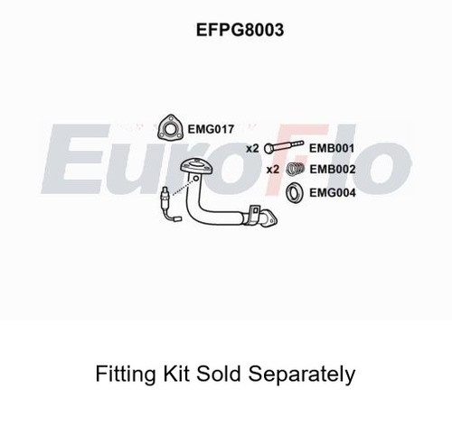 Pipe front exhaust system - pipe,