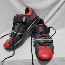 Reebok CrossFit Lifter Trainers Mens Size 8.5 Black Red Lace Up Straps CF74
