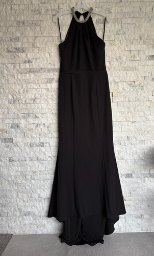 Jarlo black halter - neck, maxi