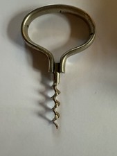 Vintage Folding Loop Handle Corkscrew. Chrome Finish.