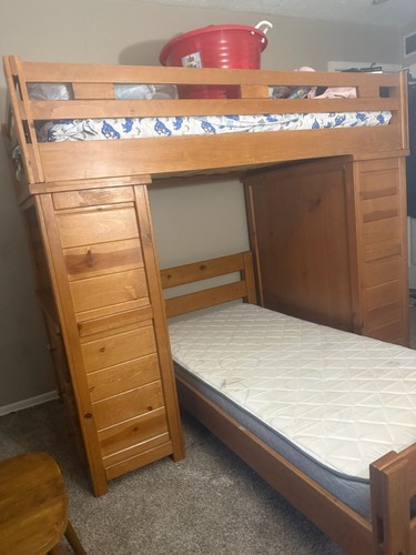 Wooden bunk bed - wooden,