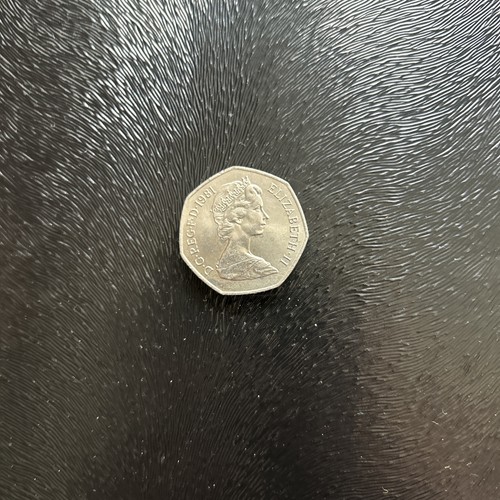 1981 50pence coin old - 1981,