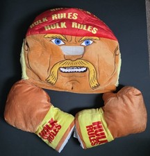 Hulk Hogan Plush Fancy Dress up Set Head and Hands Fists Gloves WWE WWF