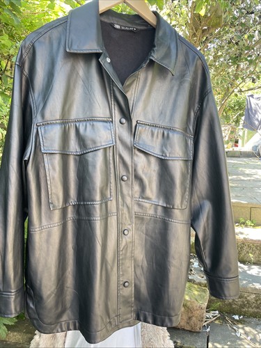 Zara leather look jacket - zara,
