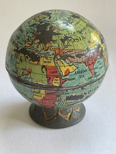 Old 1930s tin miniature earth - old,