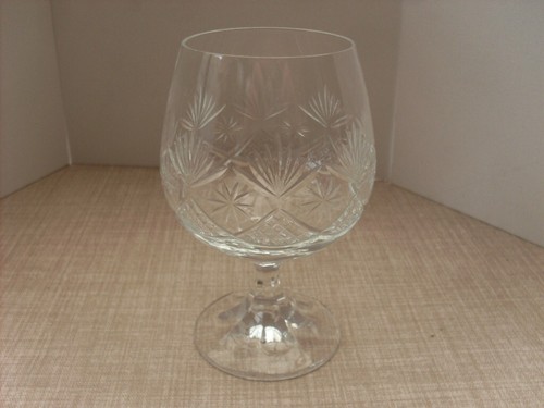 Crystal cut brandy glass - brandy,
