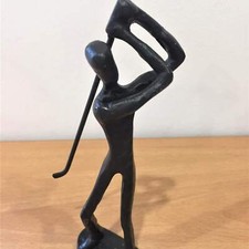 Metal Golfer Golf Sculpture