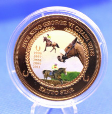 Kauto Star - Horse Racing Legends Commemorative 24Ct Gold Layered Proof Coin COA