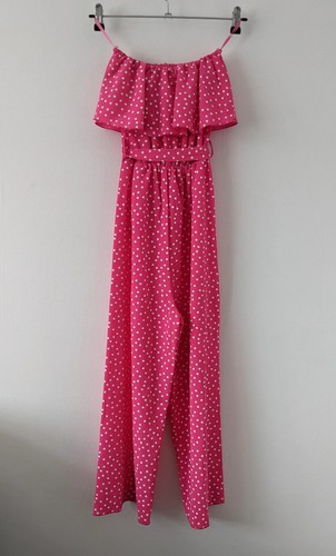 Pink white dot bloom - pink,