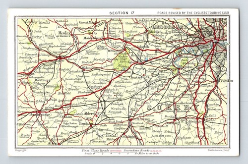 Map postcard surrey roads - -,