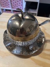 Vintage apple shaped silver - apple,