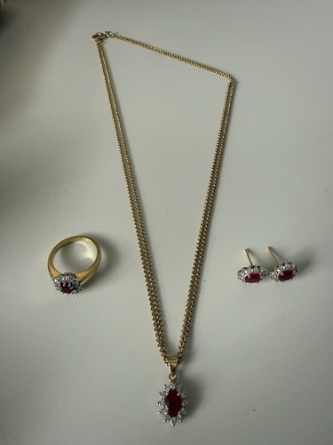 Ruby and diamond - , ring