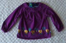 Gagou Tagou 12 months Girls Shirt Top EUC fall winter purple flowers unique HTF