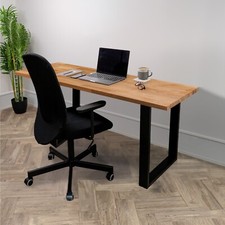 Solid Oak Slimline Office Desk 1200 x 500mm | Writing Table Home Workstation