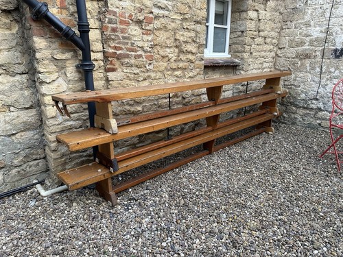 Vintage school gym benches - gym,