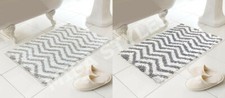 NEW LUXURY SOFT CHEVRON BOBBLE STRIPE BATH SHOWER BATHROOM MAT RUG WASHABLE
