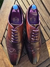 EVES &GRAY LONDON SHOES MENS BURGUNDY BROGUE MUSTANG SIZE 11