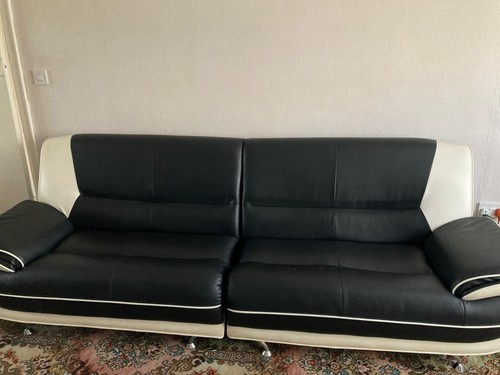 Large seater leather - large, black