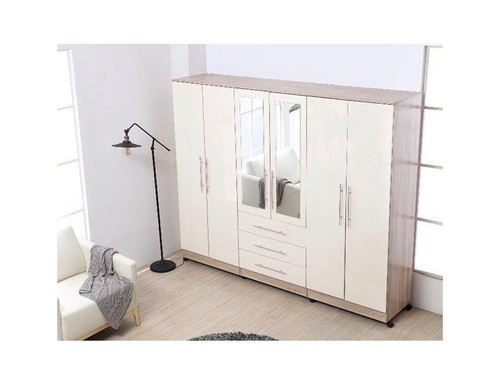 Gloss grey large wardrobe - wardrobe, –