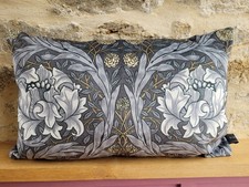 William Morris Liberty African Marigold  & Grey Velvet Fabric Cushion Cover Ob