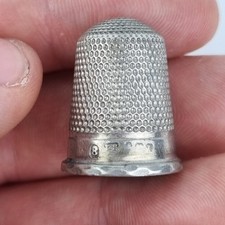 Antique solid silver - silver, thimble