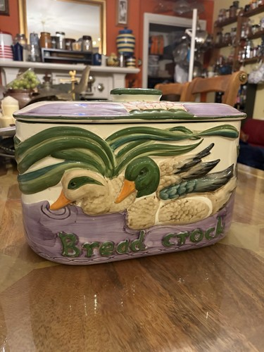 Large vintage ceramic duck - vintage,