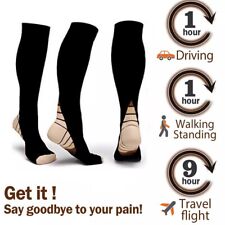 10 x Pairs NHS Compression Socks Varicose Veins Flight Travel - Black Beige