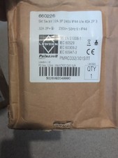 Palazzoli Switched Interlock 32a 2p + E Commando Socket C/W 40A 2p RCD