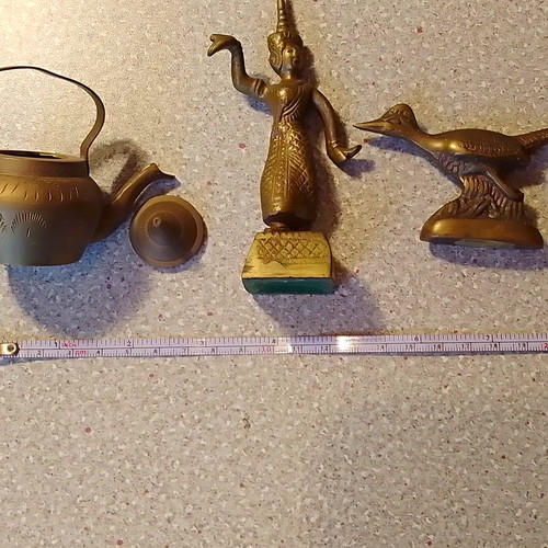 Brass figurines statues set - brass,