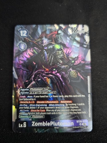 Digimon card zombieplutomon - digimon,