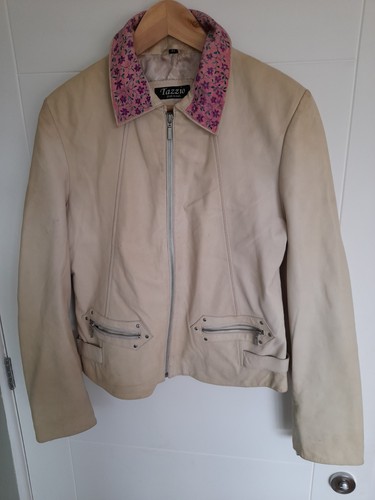 Cream genuine soft - , leather