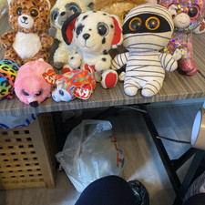 Bundle Job Lot 9 TY Plush Big Eyes Stuffed Animals Soft Toy Used Sell On  H14