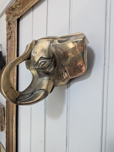 Vintage solid brass elephant - brass,