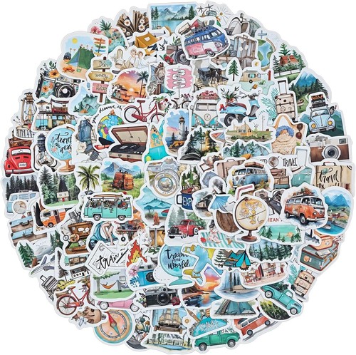 Vintage travel stickers - vintage,