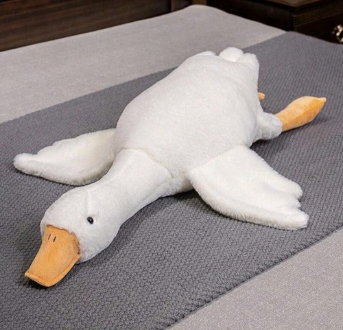 White goose stuffed soft - white, plush