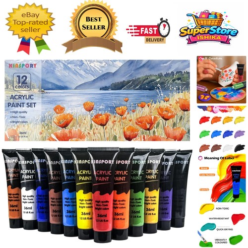 Acrylic paint set x 36 - -,